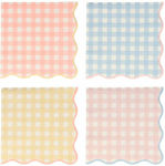 Party Napkins Gingham 12.7x12.7cm. 20pcs (Μiscellaneous Colors)