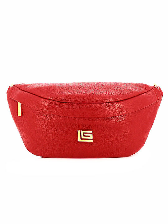 Guy Laroche 05G Leather Waist Bag Red