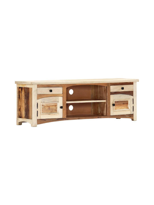 TV-Ständer aus Massivholz Beiges M120xT30xH40cm