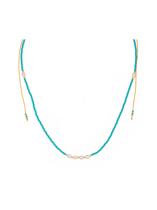 Excite-Fashion Necklace from Gold Plated Steel