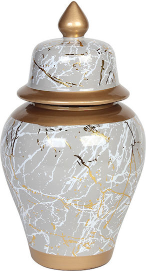 Keskor Ceramic Vase Gray 16xH30cm Keskor Ceramic Vase Gray 16xH30cm