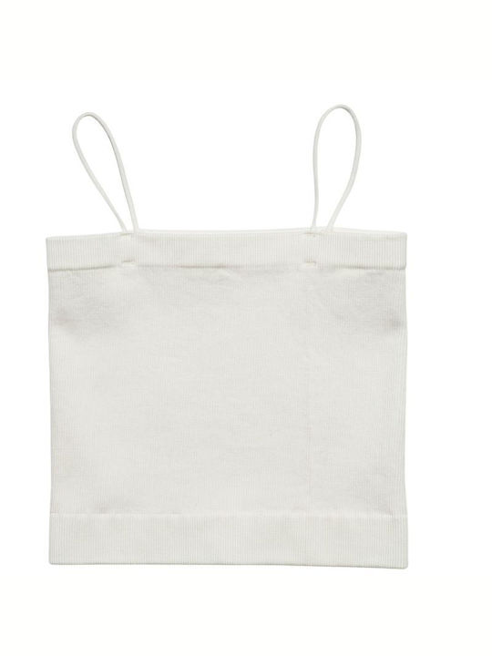 Evita Kids Crop Top Sleeveless White