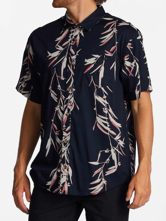 Billabong Sundays Short-sleeved Cotton Shirt Blue