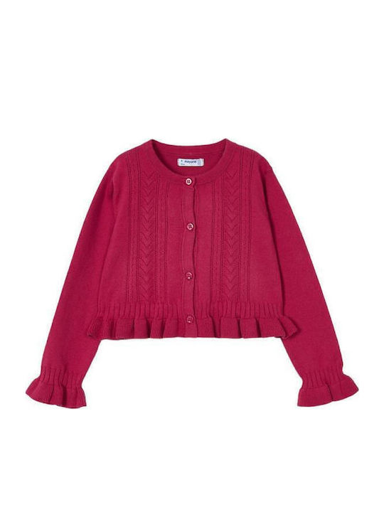 Mayoral Kinderstrickjacke Baumwolle Burgundisch