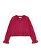Kids Cardigan Cotton Burgundy