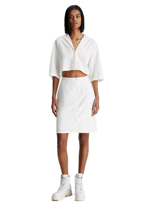 Calvin Klein Sommer Mini Kleid Weiß