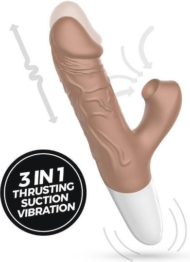 Crushious El Matador Αναρροφητής Αιδοίου με Δόνηση Thrusting Rabbit Vibrator With Suction Καφέ