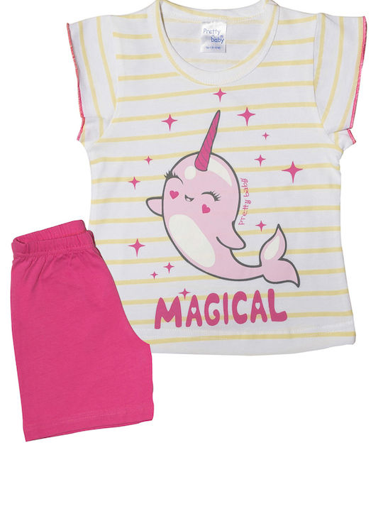 Pretty Baby Pijama pentru copii De vară Fuchsia