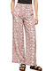 Birdy Women's Fabric Trousers Floral Red