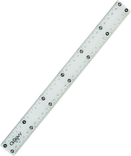 Groovy Χάρακας Πλαστικός Διάφανος 30cm