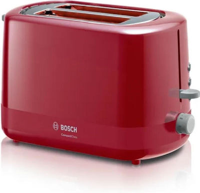 Bosch TAT 3A114 Φρυγανιέρα 2 Θέσεων 800W Κόκκινη