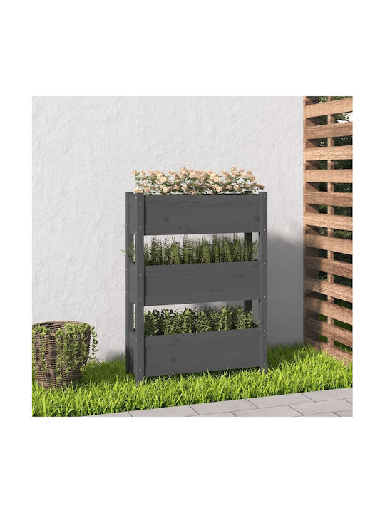 vidaXL Blumenkasten Hölzernes Gray 77x25x104.5cm.