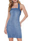 Guess W3GK09D3ZT4 Sommer Mini Kleid Jeans Blau W3GK09D3ZT4-GEN9
