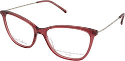 Pierre Cardin Γυναικείος Σκελετός Cat Eye Κόκκι...