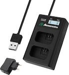 Powerextra Double Battery Charger Compatible with Sony Compatible with Sony NP-FW50