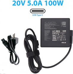 Asus USB-C Laptop Charger 100W 20V 5A with Detachable Power Cable Bulk