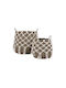 Fylliana Wicker Gray Plant Pot 28x28x30cm Set of 2