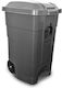 Delta Cleaning Plastic Wheeled Waste Bin 70lt with Pedal Gray