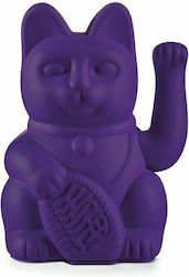 Donkey Decorative Cat made of Plastic Lucky Cat in Purple 10.5x8.5x15cm 1pcs