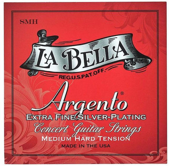 La Bella Argento Single Silver Plated Classical Guitar Strings 6 Pieces