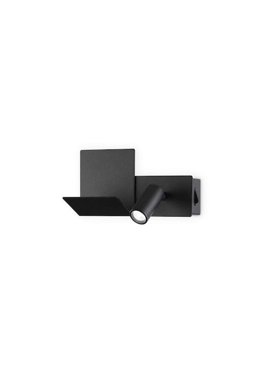 Ideal Lux Komodo Modern Leuchte Wand mit Integrierter LED und Warmweißes Licht Schwarz 19x10.5x10.5cm
