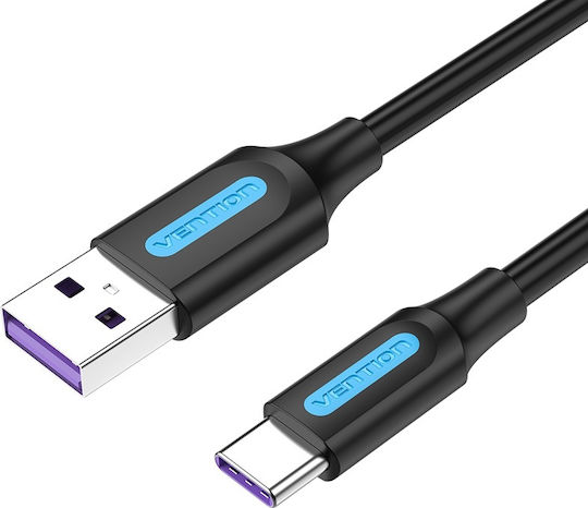 Vention USB 2.0 Кабел USB-C Мъжки - USB-A Черен 2м CORBH