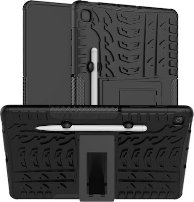 Sonique Defender Back Cover Silicone / Plastic Durable Black (Galaxy Tab S6 Lite 10.4)