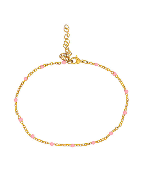 Excite-Fashion Bracelet Anklet Chain made of Steel Gold Plated