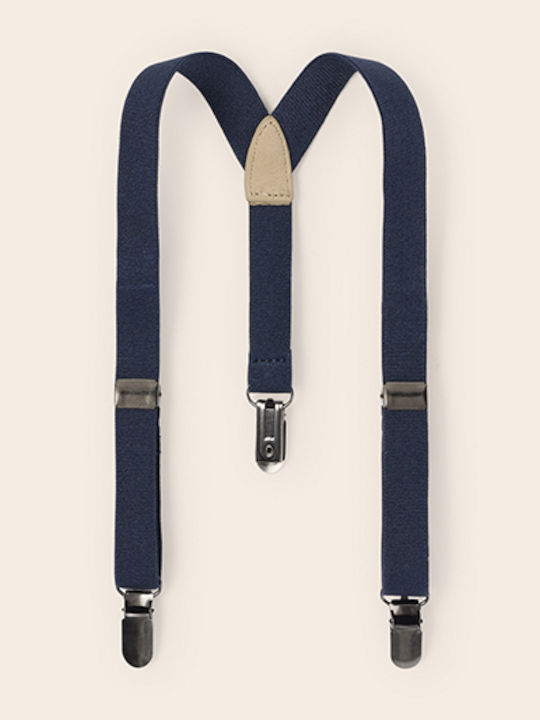 Mayoral Kids Suspenders with 3 Clips Navy Blue