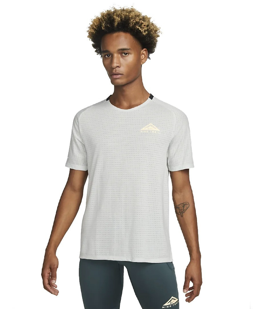 Nike Trail Solar Chase Dri-Fit Athletic T-shirt Light Silver