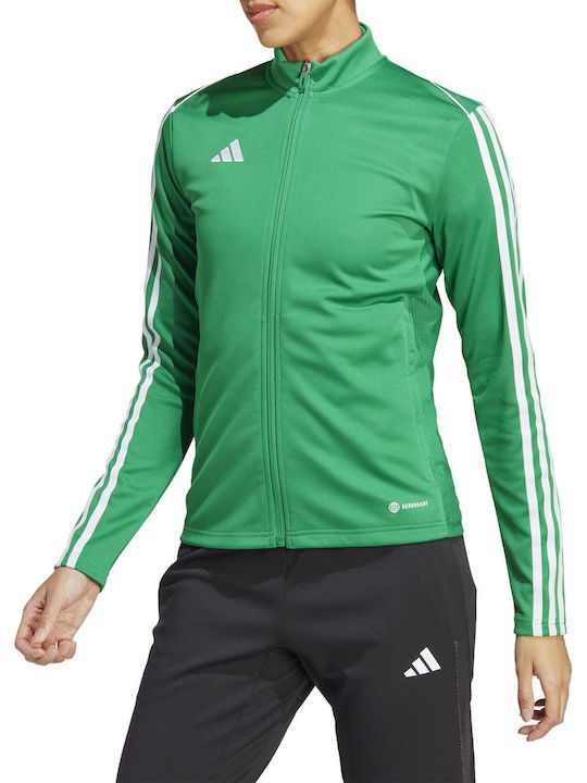 Adidas Sweatshirt Tiro 23 League Γυναικεία Ζακέτα Φούτερ Πράσινη