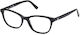 Guess Femei Plastic Rame Ochelari Fluture Negru...