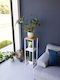 Yamazaki Tower Plant Stand Metal White 25x25x80cm