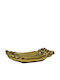 Karvounis Ceramic Decorative Platter Golden 35x16.5x8.5cm