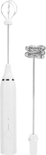 Andowl Milk Frother Hand Battery White