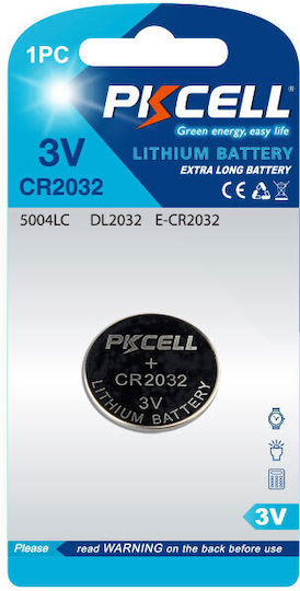 Pkcell Batterie Lithium für Uhren CR2032 3V 1Stück