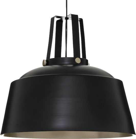 Atmosphera Soul Adjustable Ceiling Light Black Bell with E27 Socket 90cm