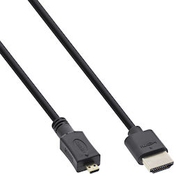 InLine 17533D HDMI male - micro HDMI male 0.3m Μαύρο InLine 17533D HDMI male - micro HDMI male 0.3m Μαύρο