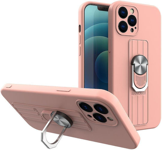 Hurtel Ring Back Cover Σιλικόνης Ροζ (Poco M4 Pro)
