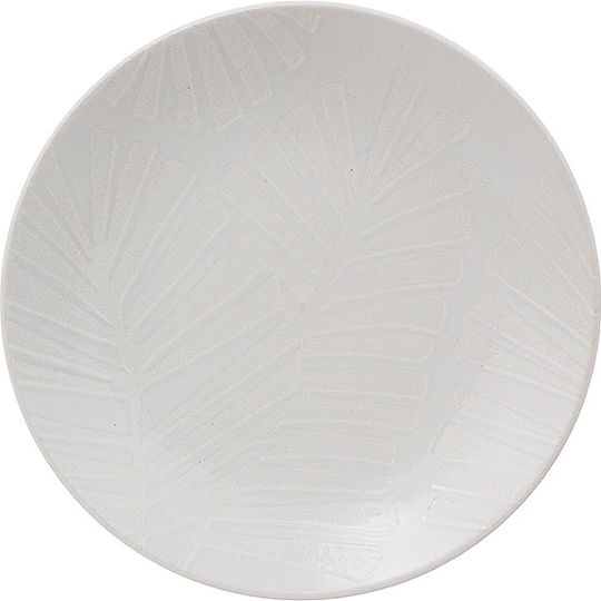Leaf Plate Desert Ceramic White with Diameter 20cm