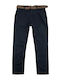 Elastic Navy Blue Chino Trousers