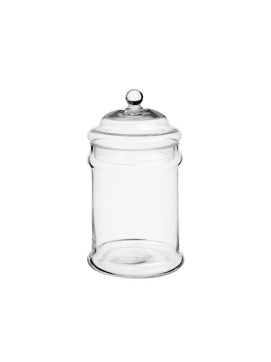 5Five Φοντανιέρα Sticlă cu Capac 14.5x14.5x26cm Transparentă