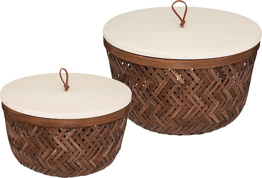 Atmosphera Set Cutii Decorative Lemnoase 2buc