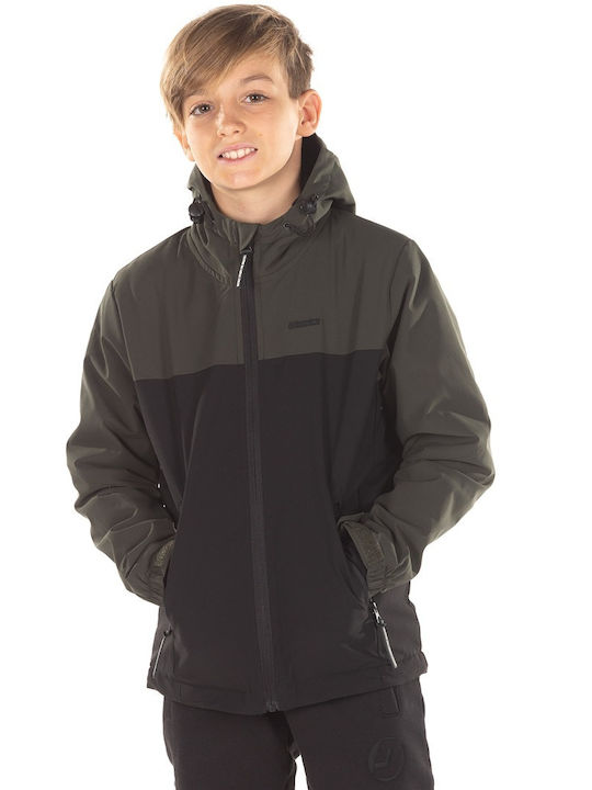 Kids' Casual Jacket Short with Hood Khaki