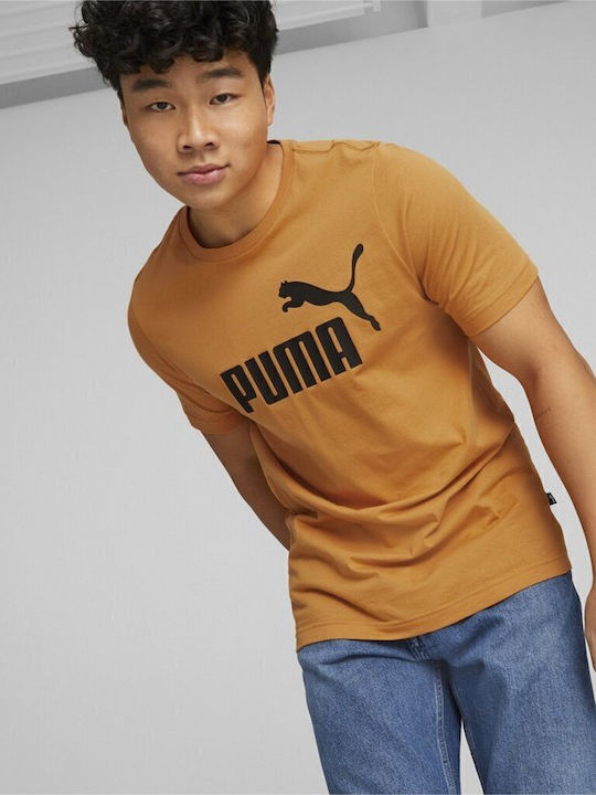 PUMA Short Sleeve T-shirt Brown