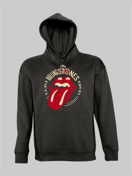 50 Years Hanorac cu glugă Rolling Stones Negru