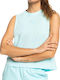 Roxy Summer Women's Blouse Sleeveless Light Blue
