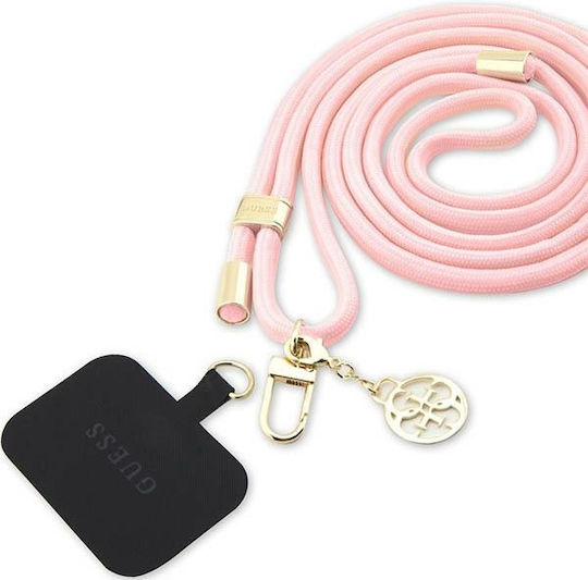 Guess Universal Adjustable Neck Strap Λουράκι Λαιμού για Κινητά Ροζ