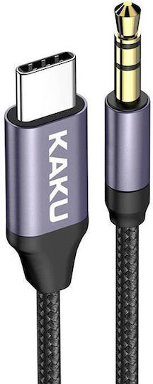 Kakusiga KSC-427 USB 2.0 Кабел USB-C Мъжки - 3,5 мм Черен 1м
