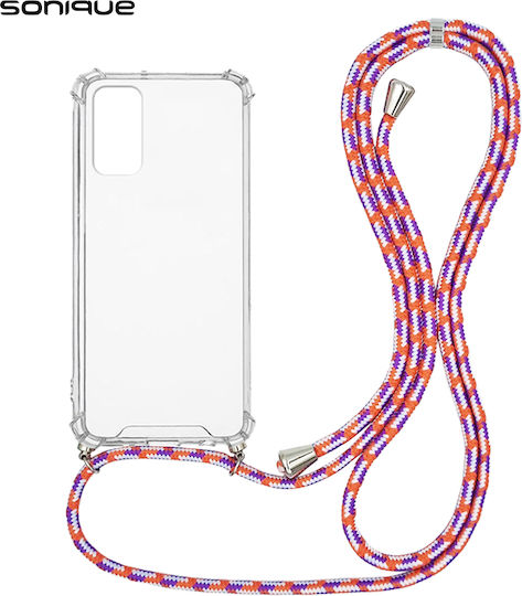 Sonique Armor Back Cover Silicon cu Curea Rainbow Coral (Galaxy A13 5G)